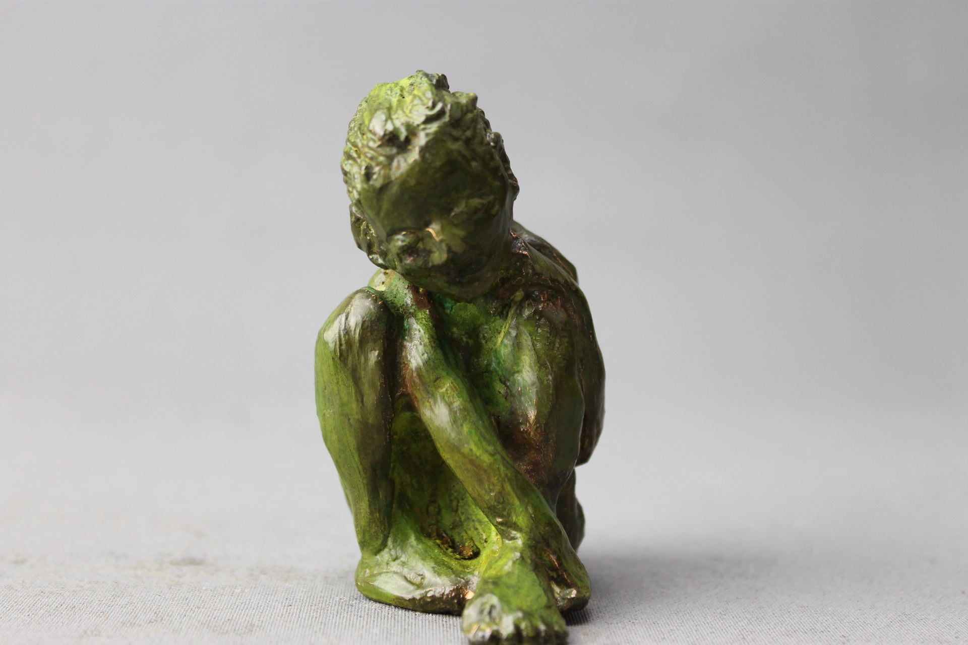 la grenouille, sculpture, audrey flechet, fonderie du champ bon, compression, bronze