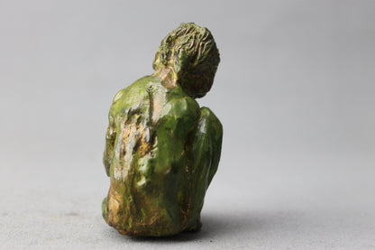 la grenouille, sculpture, audrey flechet, fonderie du champ bon, compression, bronze