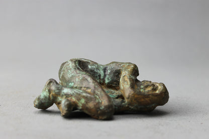 audrey flechet, sculpture, fonderie du champ bon, nu masculin, replis, bronze, cire perdue, compression