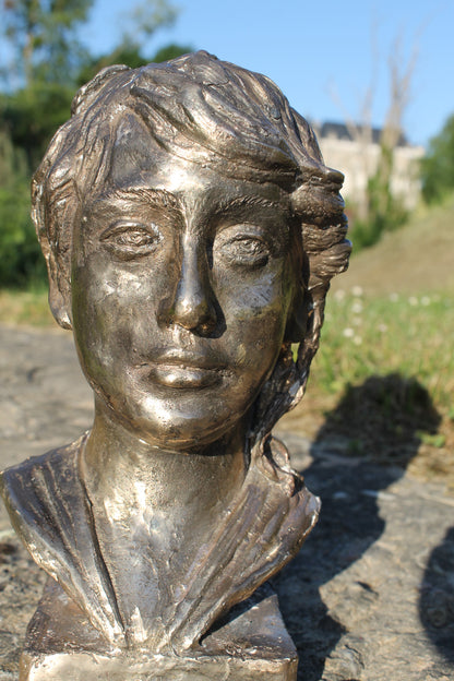 camille claudel, claudel, sculpture, audrey flechet, flechet, fonderie du champ bon, bronze, buste, cire perdue, lost wax, metal casting, bust, french artiste