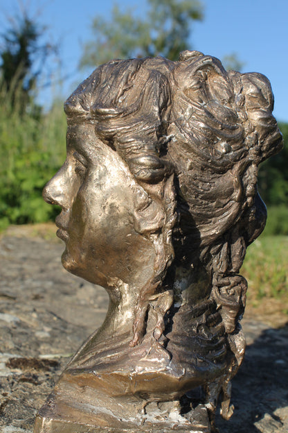 camille claudel, claudel, sculpture, audrey flechet, flechet, fonderie du champ bon, bronze, buste, cire perdue, lost wax, metal casting, bust, french artiste