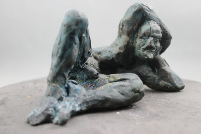 audrey flechet, flechet, sculpture, fonderie du champ bon, bronze, bronce, bronzo, lost wax, cire perdue, satyre, satyre du solstice, statue, statuette, nu, nu masculin