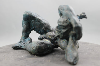 audrey flechet, flechet, sculpture, fonderie du champ bon, bronze, bronce, bronzo, lost wax, cire perdue, satyre, satyre du solstice, statue, statuette, nu, nu masculin
