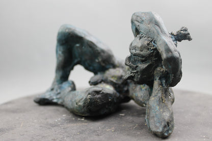 audrey flechet, flechet, sculpture, fonderie du champ bon, bronze, bronce, bronzo, lost wax, cire perdue, satyre, satyre du solstice, statue, statuette, nu, nu masculin