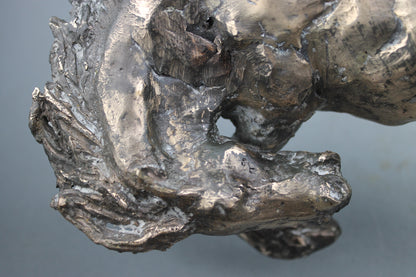 sculpture, bronze, contemporaine, audrey flechet, flechet, fonderie du champ bon, technique de la cire perdue, lost wax, statue, statuette, cheval, cabré, roulé boulé