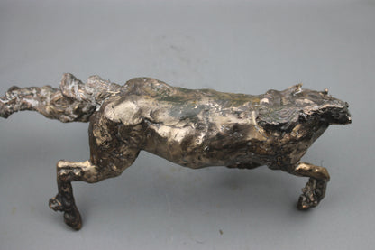 sculpture, bronze, contemporaine, audrey flechet, flechet, fonderie du champ bon, technique de la cire perdue, lost wax, statue, statuette, cheval, cabré, roulé boulé