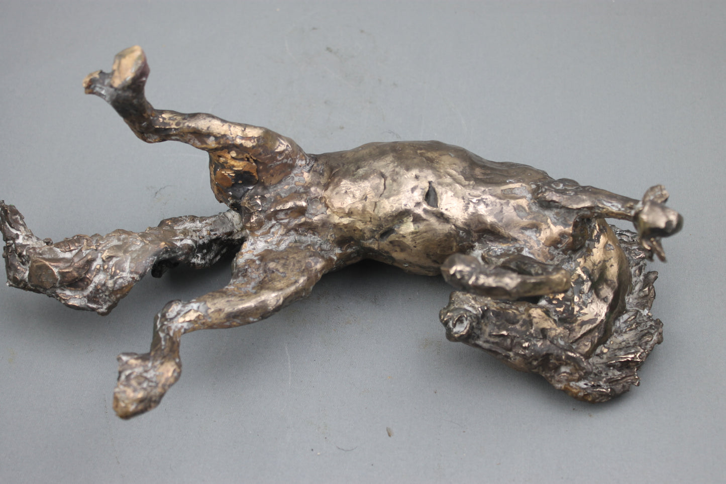 sculpture, bronze, contemporaine, audrey flechet, flechet, fonderie du champ bon, technique de la cire perdue, lost wax, statue, statuette, cheval, cabré, roulé boulé