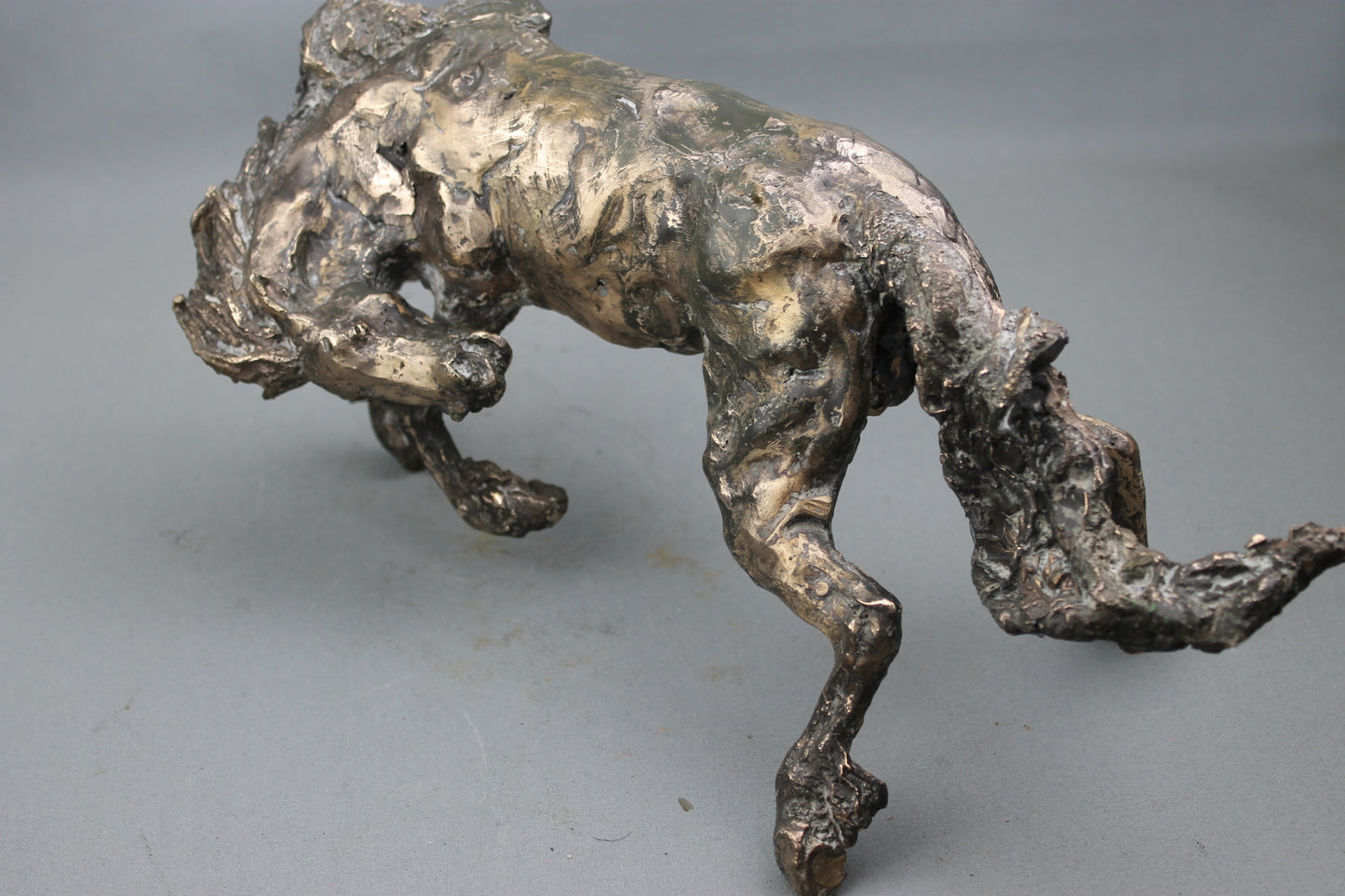 sculpture, bronze, contemporaine, audrey flechet, flechet, fonderie du champ bon, technique de la cire perdue, lost wax, statue, statuette, cheval, cabré, roulé boulé