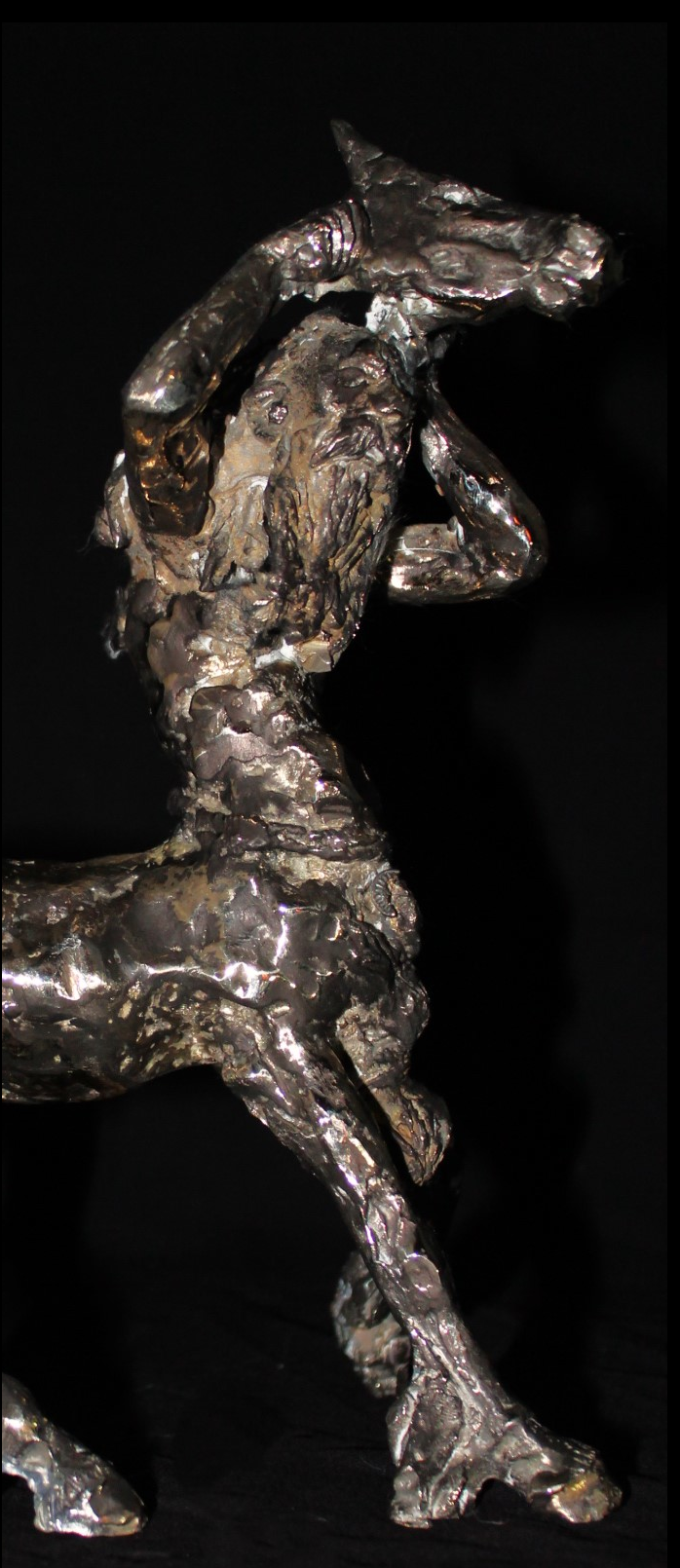 audrey flechet, sculpture, bronze, centaure, bronce, fonderie du champ bon, centaur, centauro, krotos