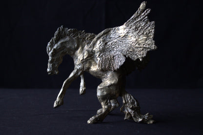 Sculpture Pégase, Audrey Flechet, bronze, audreyflechet, fonderie du champ bon, sculpture, statue bronze, cire perdue, pièce unique