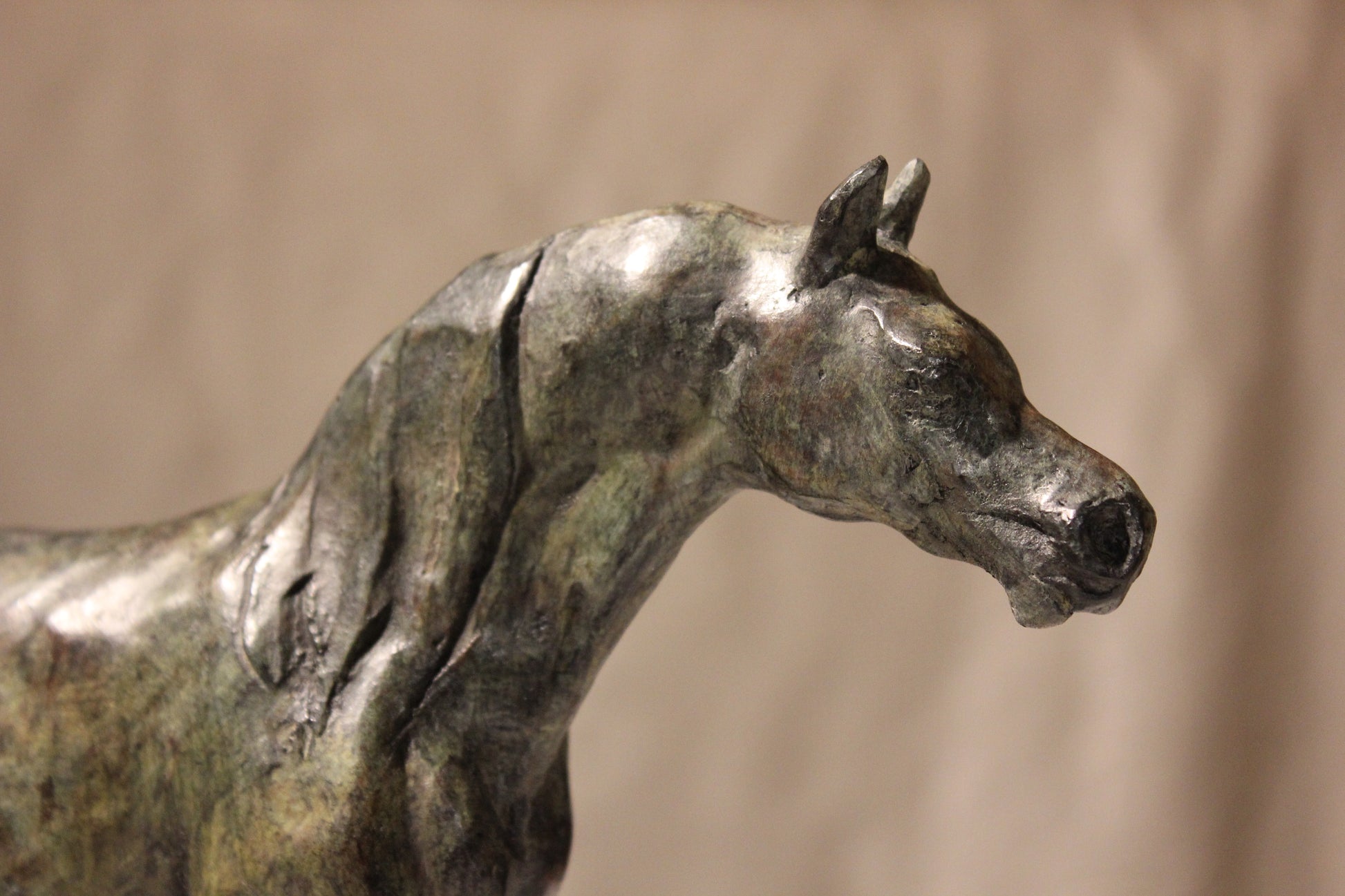 Sculpture cheval arabe, arabian horse sculpture, Audrey Flechet