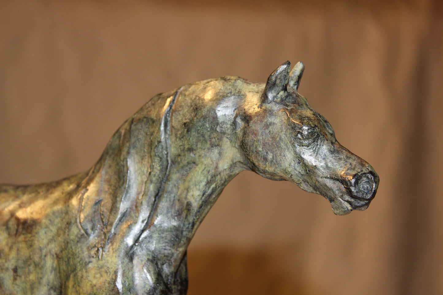 Sculpture cheval arabe, arabian horse sculpture, Audrey Flechet