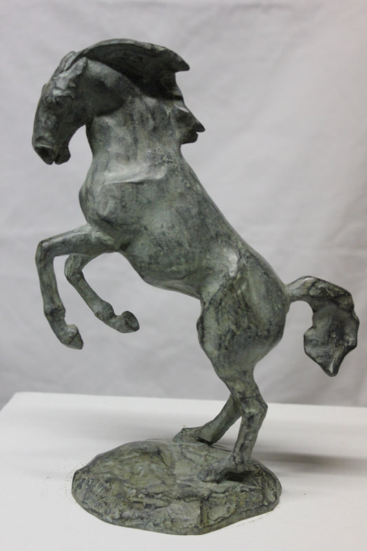 Sculpture cheval, horse sculpture, Audrey Flechet, bronze equestre, sculpture cheval cabre