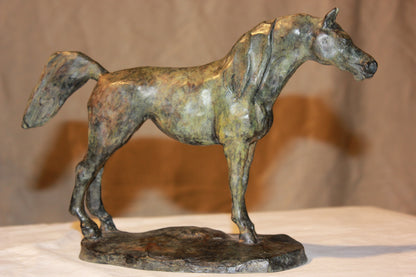 Sculpture cheval arabe, arabian horse sculpture, Audrey Flechet